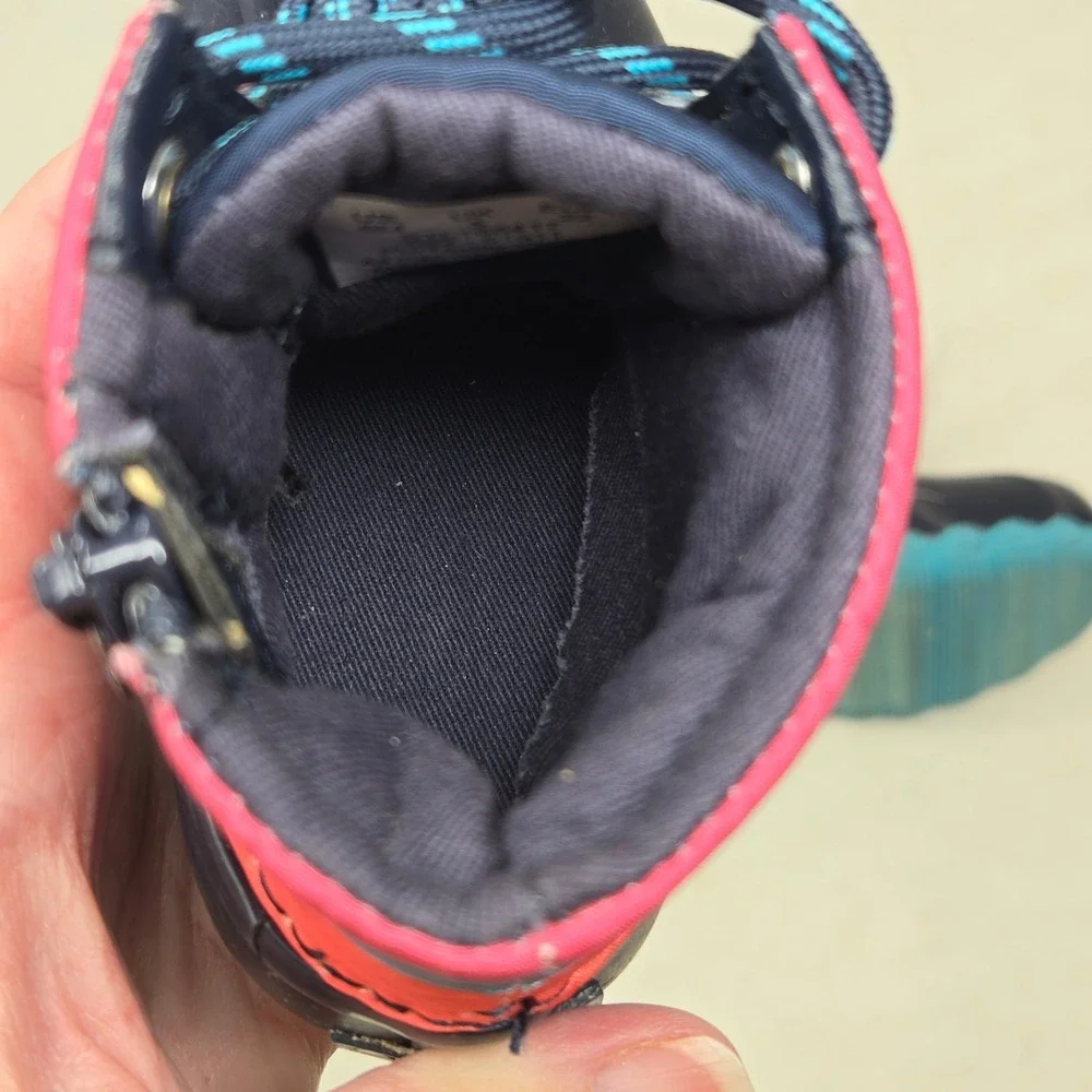 Sperry Toddler Saltwater Duck Boots Navy Pink Blue STL166417 Size 6M